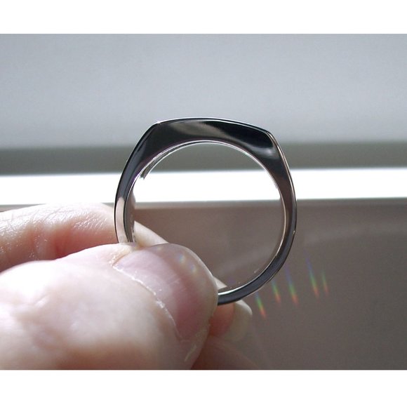 925 STERLING SILVER Men's Channel Set Cubic Zirconia Band Ring - Picture 7 of 16